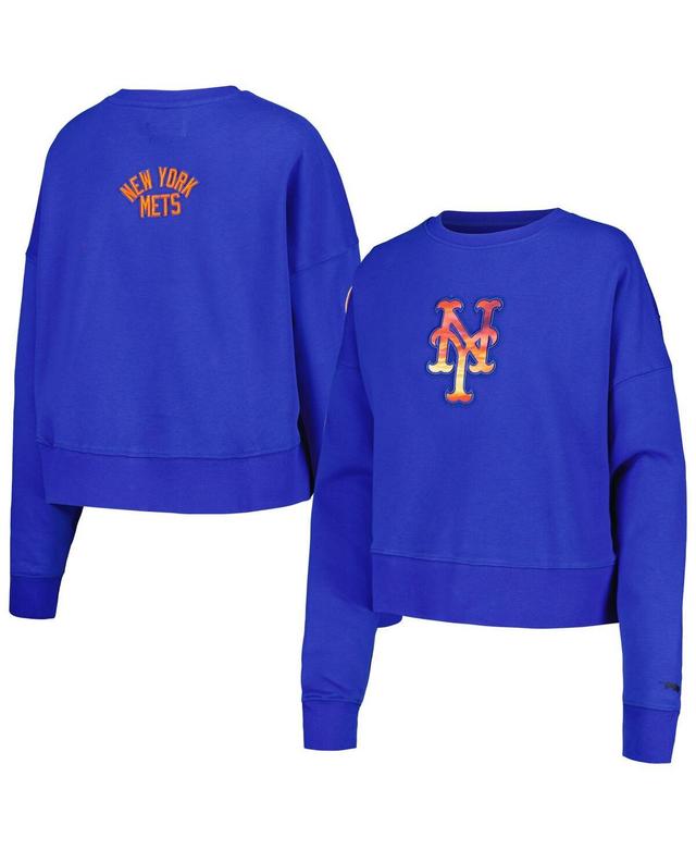 Womens Pro Standard Royal New York Mets Painted Sky Pullover Sweatshirt Product Image