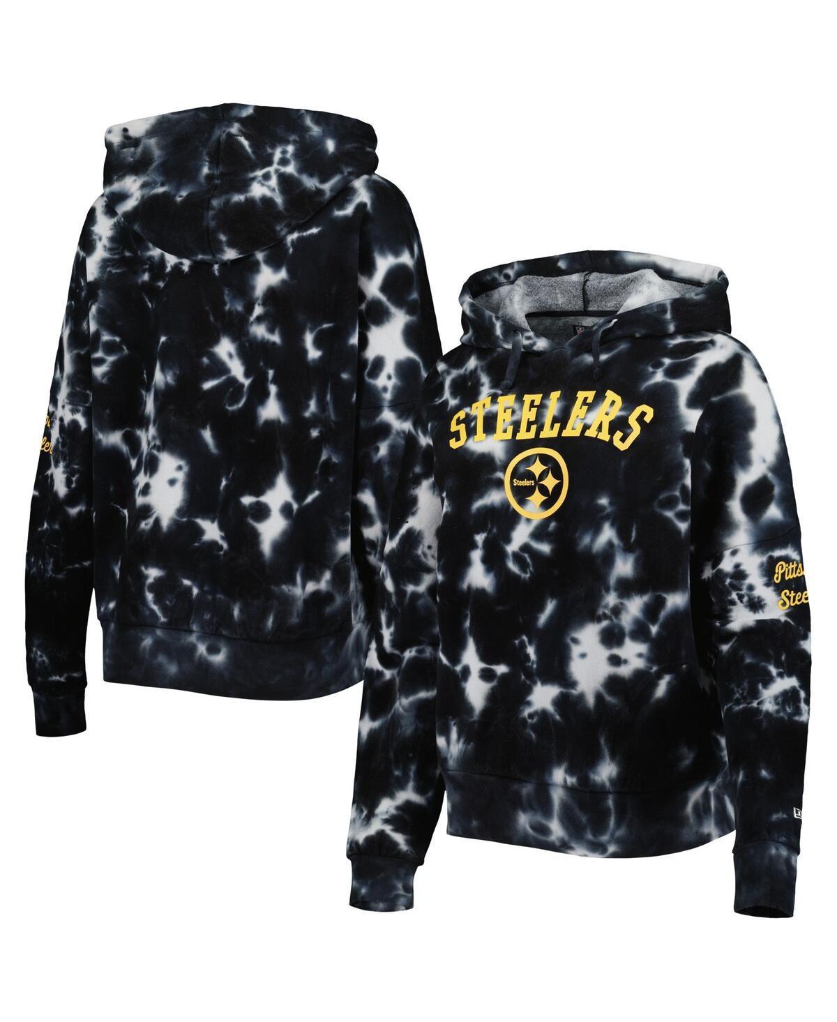 Womens New Era Pittsburgh Steelers Cloud Dye Fleece Pullover Hoodie Product Image