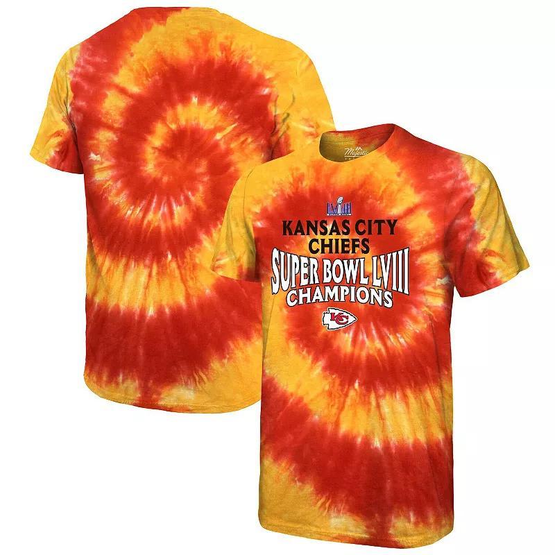 Mens Majestic Threads Kansas City Chiefs Super Bowl LVIII Champions Soft Hand Tie-Dye T-Shirt Product Image