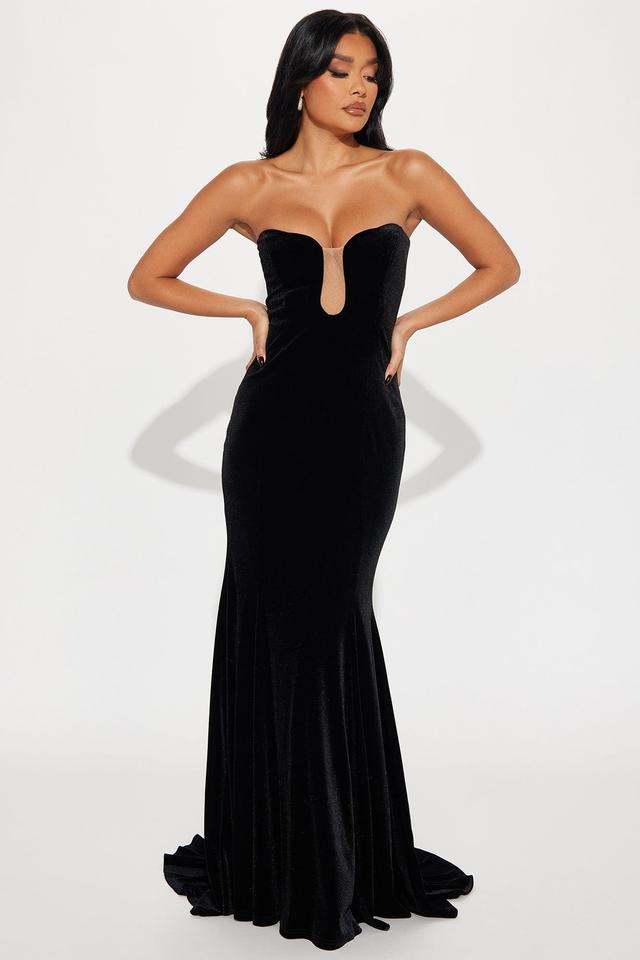 Affair To Remember Velvet Gown - Black Product Image