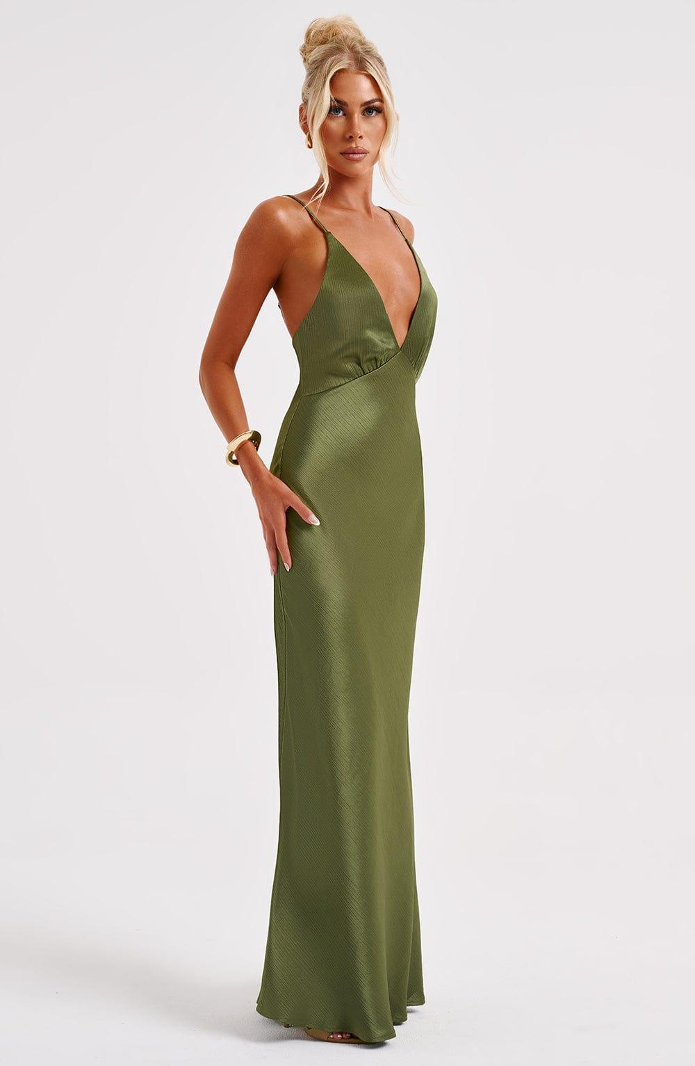 Anja Maxi Dress - Khaki Product Image