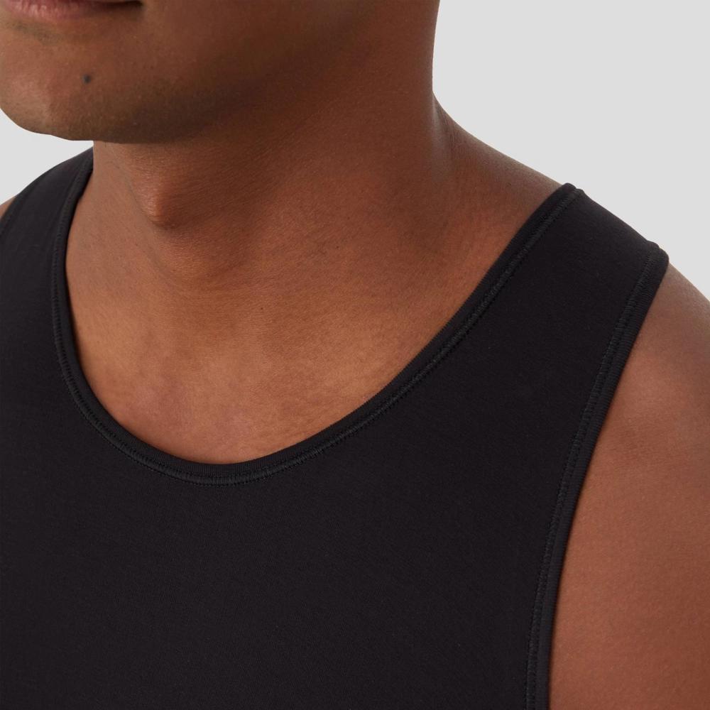 Hanes Originals Premium Mens SuperSoft Sleeveless Crewneck Tank Undershirt 2pk - Taupe/Black Product Image