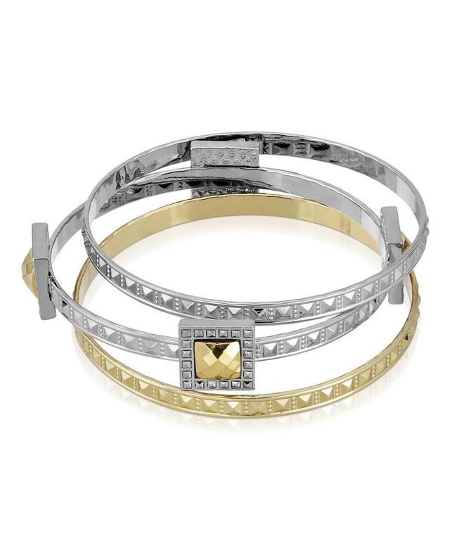 2028 Gold-Tone and Silver-Tone 3 Piece Bangle Set Product Image