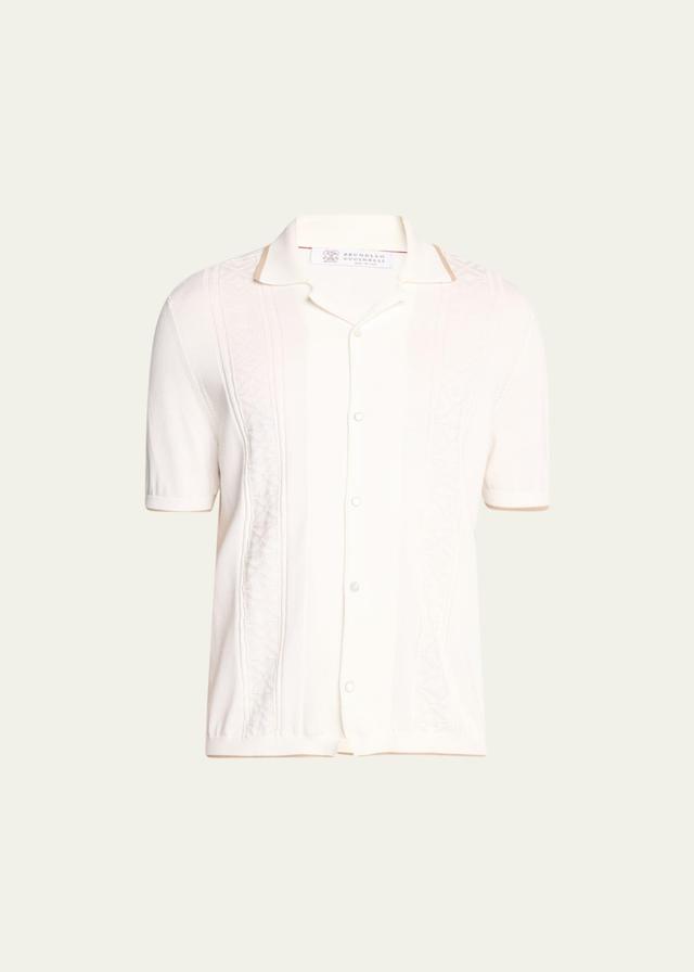 Mens Cotton Knit Camp Shirt Product Image