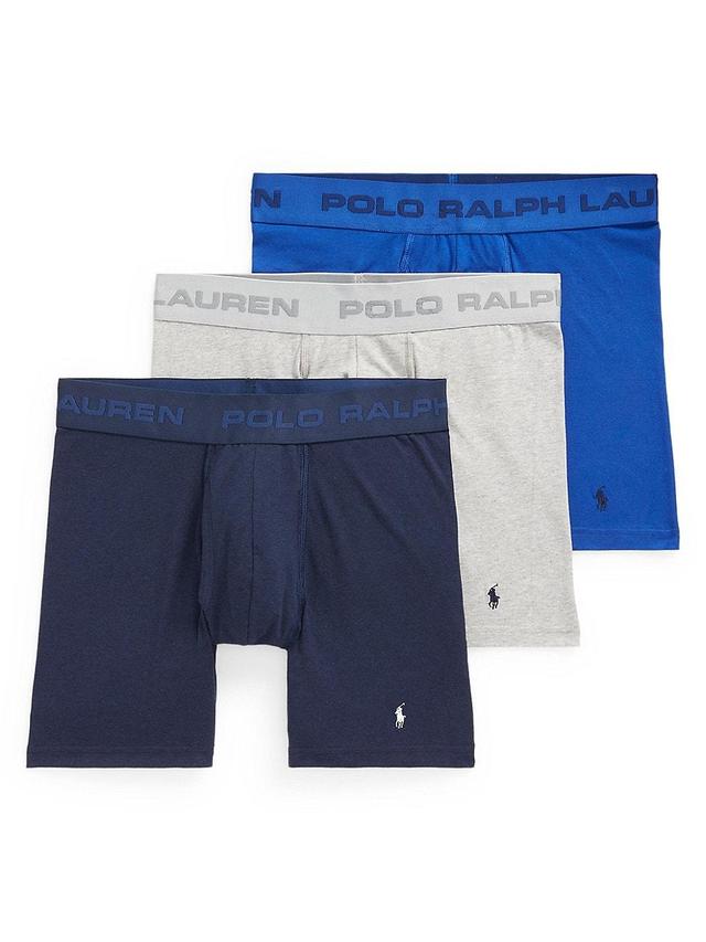 Mens 3-Pack Elastic Logo Waistband Boxer Briefs Product Image