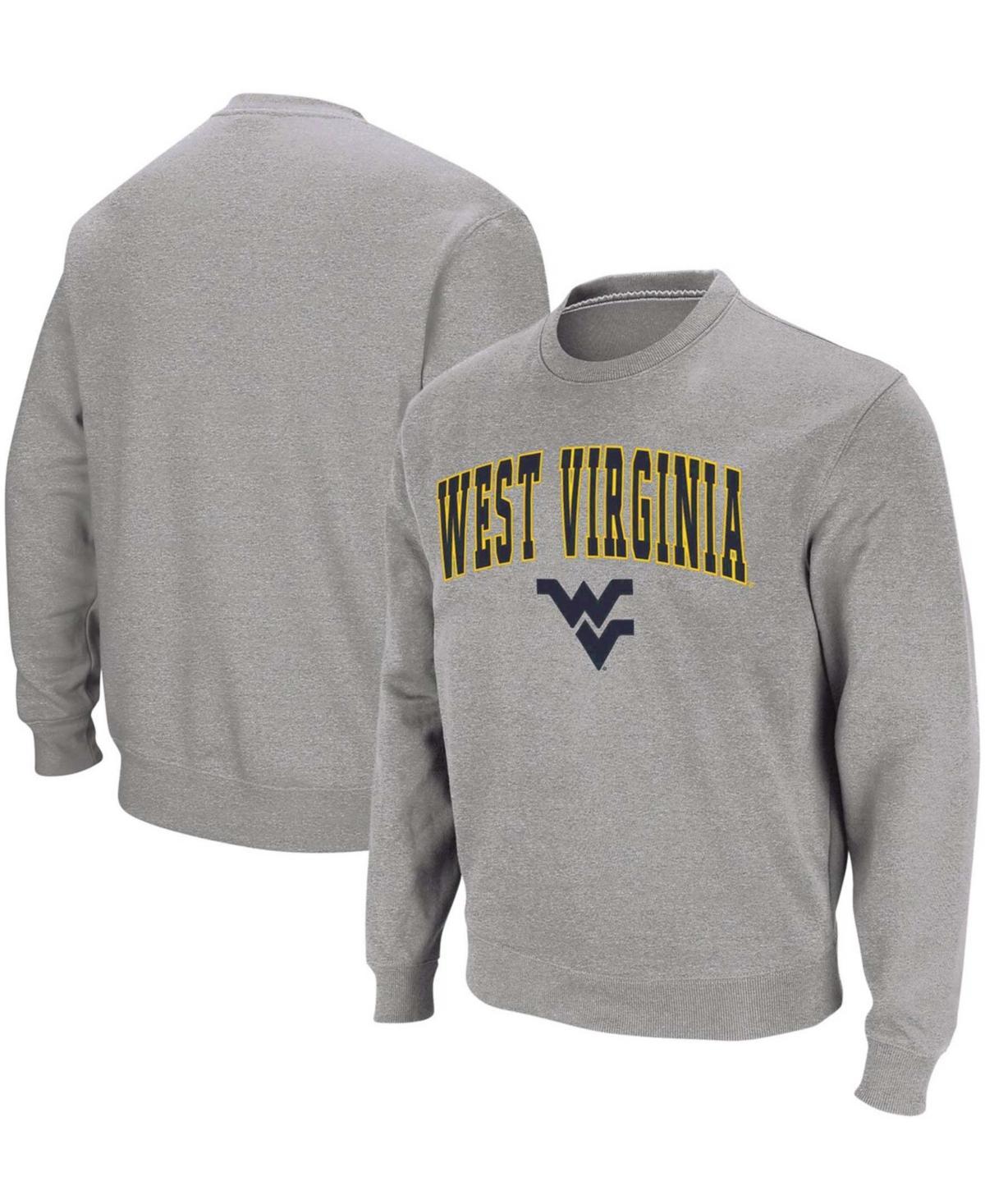 Mens Colosseum West Virginia Mountaineers Arch & Logo Crew Neck Sweatshirt Product Image