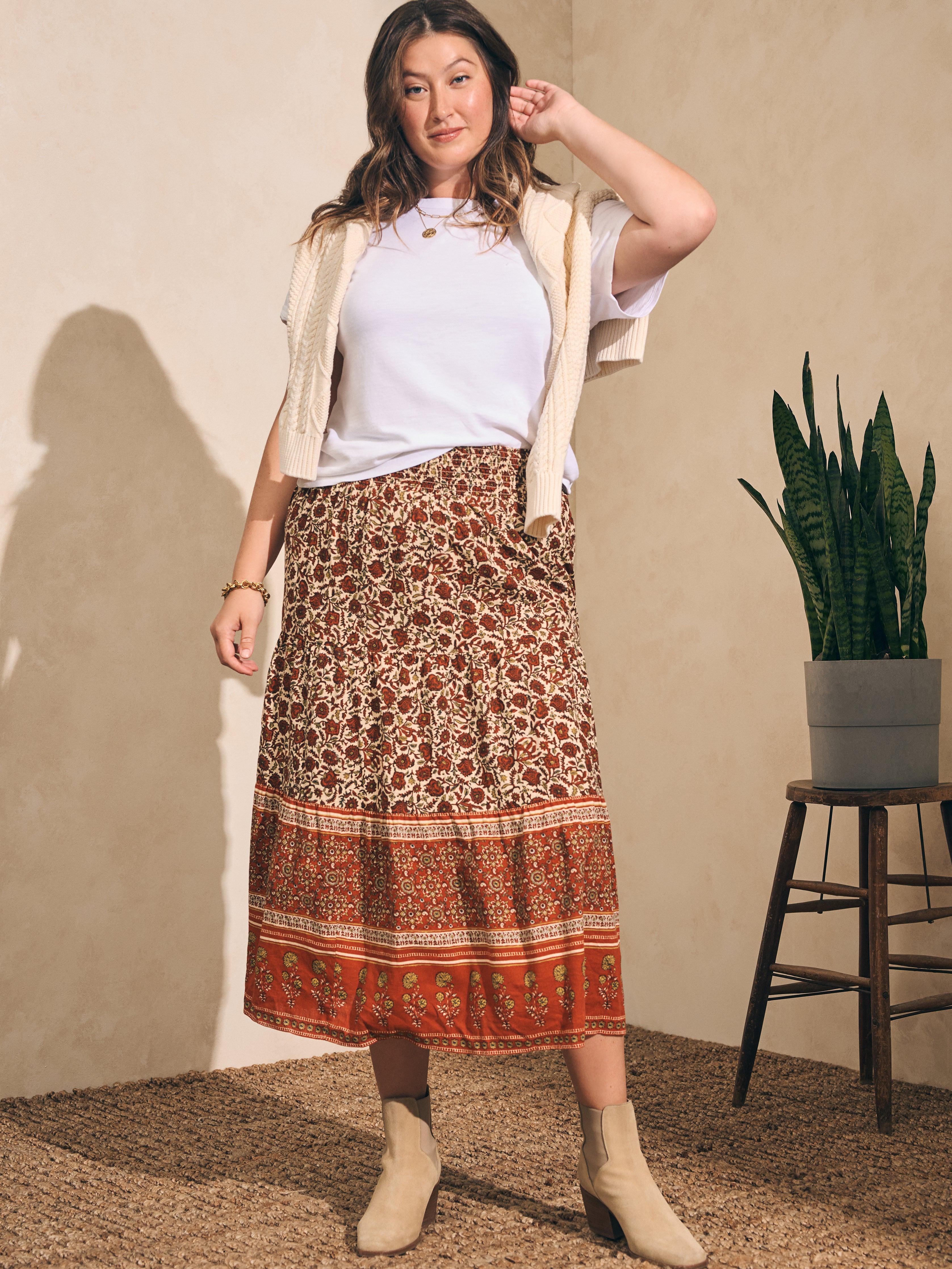 Harlow Skirt - Umber Folly Floral Female Product Image