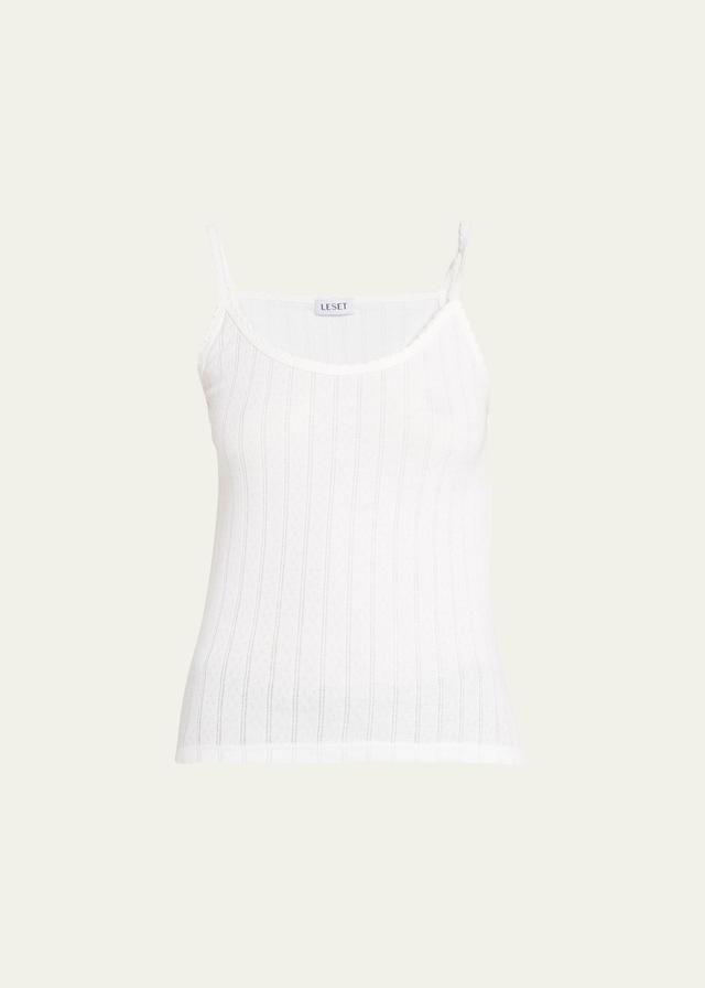 Womens Pointelle-Knit Classic Tank Product Image