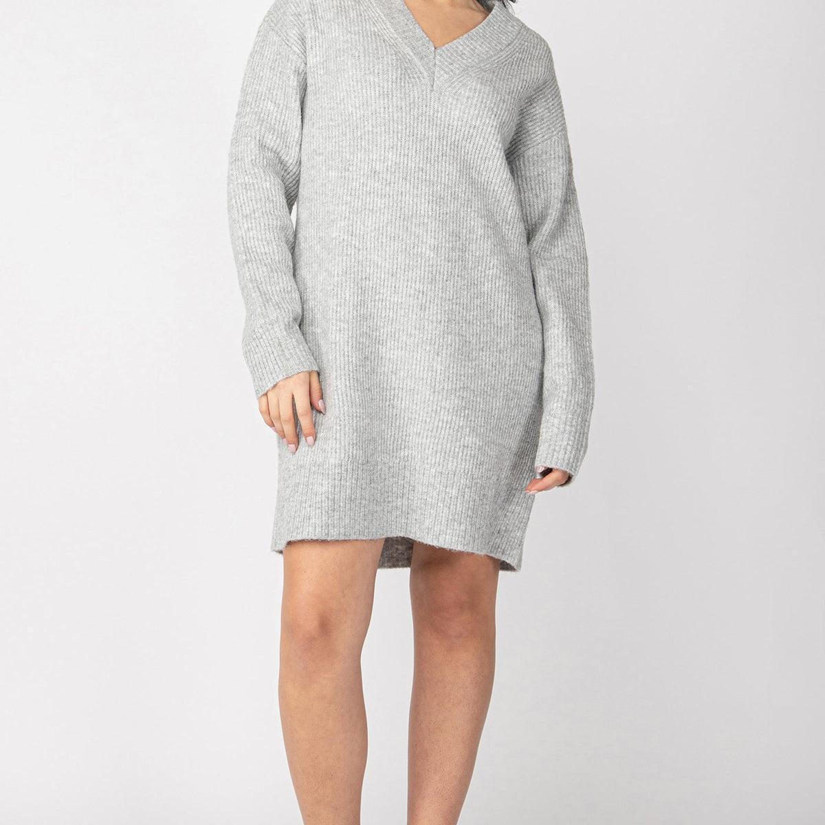 Gray Sweater Dress Product Image