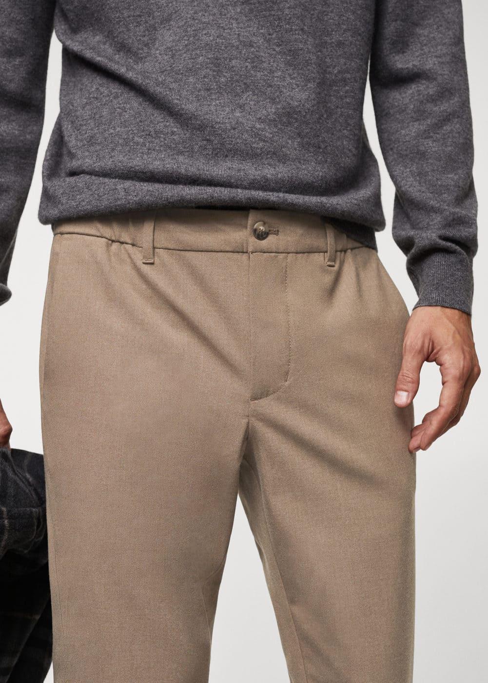 MANGO MAN - Slim-fit jogger trousers with drawstring beigeMen Product Image