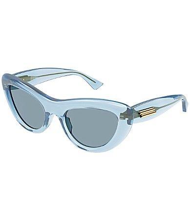 Bottega Veneta Womens Transparent Curvy 53mm Cat Eye Sunglasses Product Image