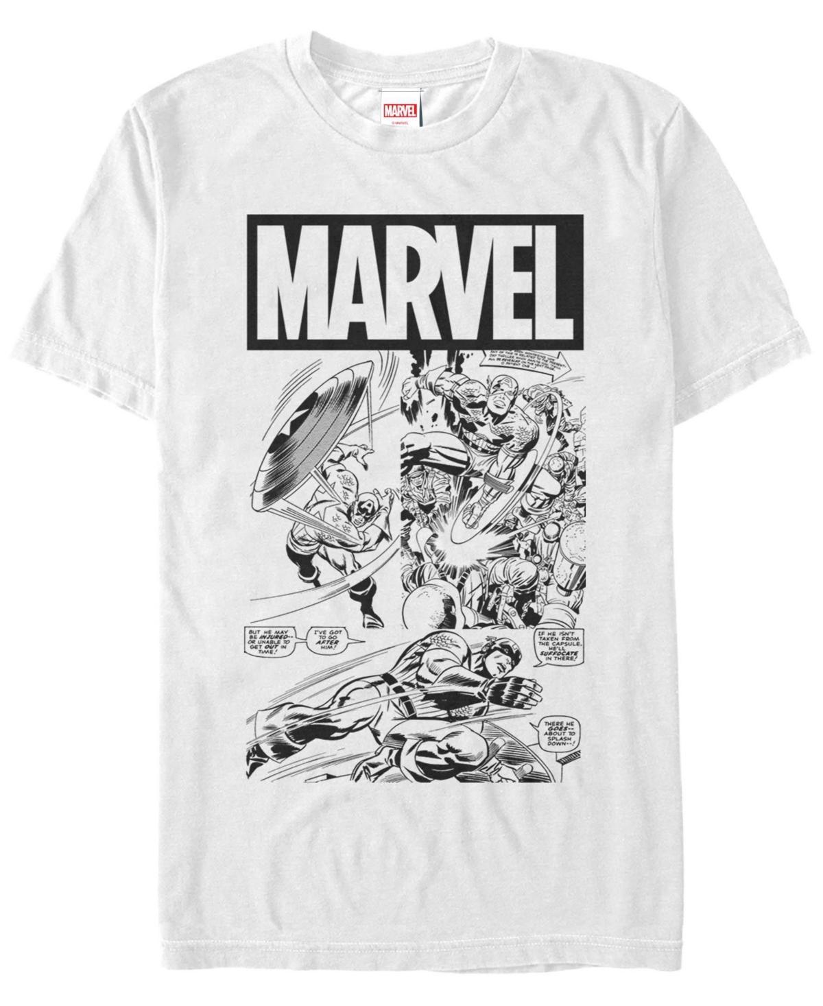 Mens Marvel Captain America Black And Comic Tee Product Image