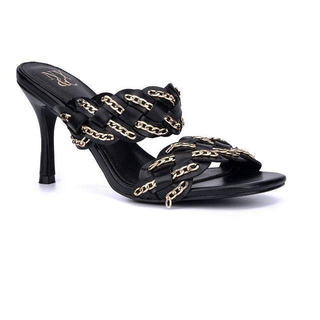 New York & Company Courtney Womens Slide Dress Sandals Black Product Image