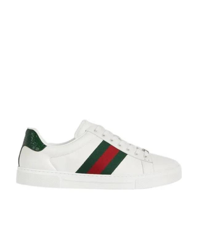 GUCCI Ace Leather Sneakers In White Product Image