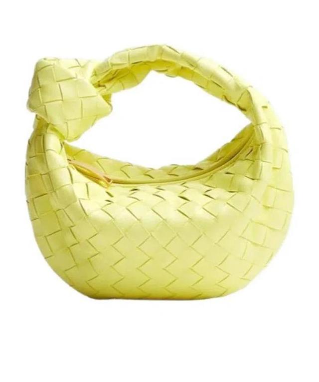 BOTTEGA VENETA Mini Jodie Intrecciato Leather Top Handle Bag In Sherbert/gold Product Image