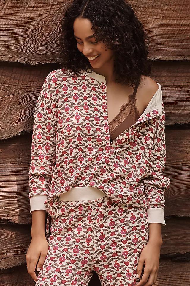 By Anthropologie Waffle-Knit Pajama Top Product Image