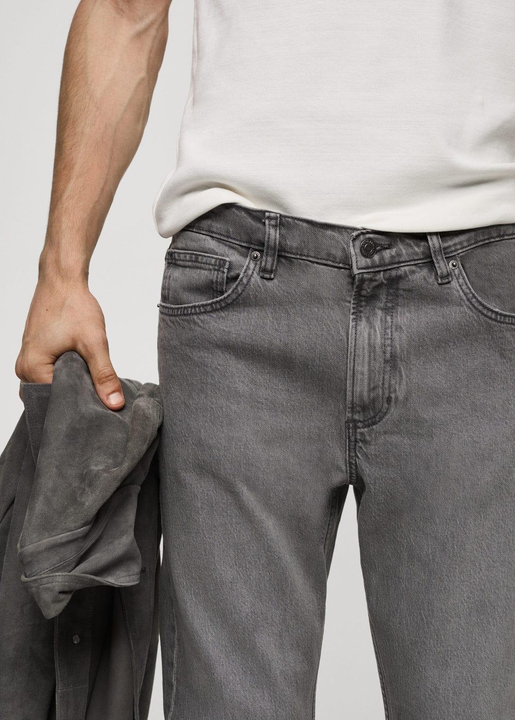 MANGO MAN - Ben tapered cropped jeans denim greyMen Product Image