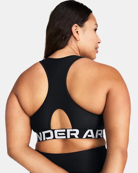 Women's HeatGear® Armour Mid Branded Sports Bra Product Image