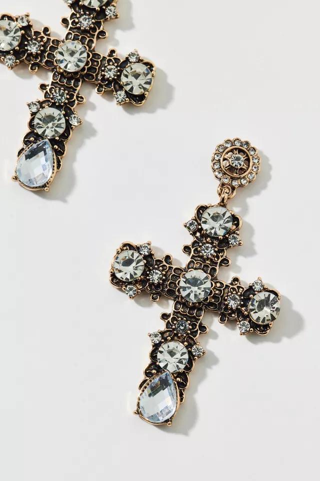 Nyla Rhinestone Cross Earring Product Image