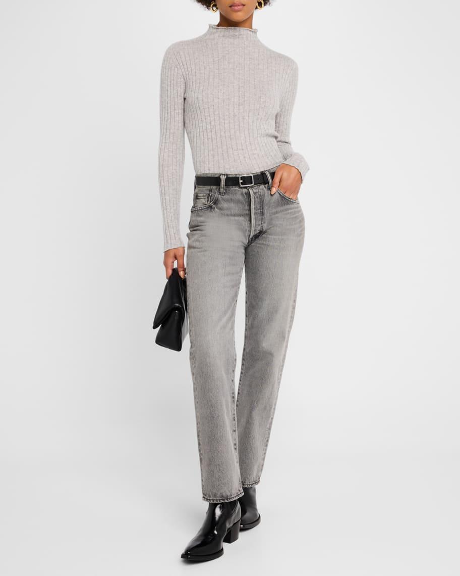 Cashmere Ribbed Mock-Neck Sweater product image