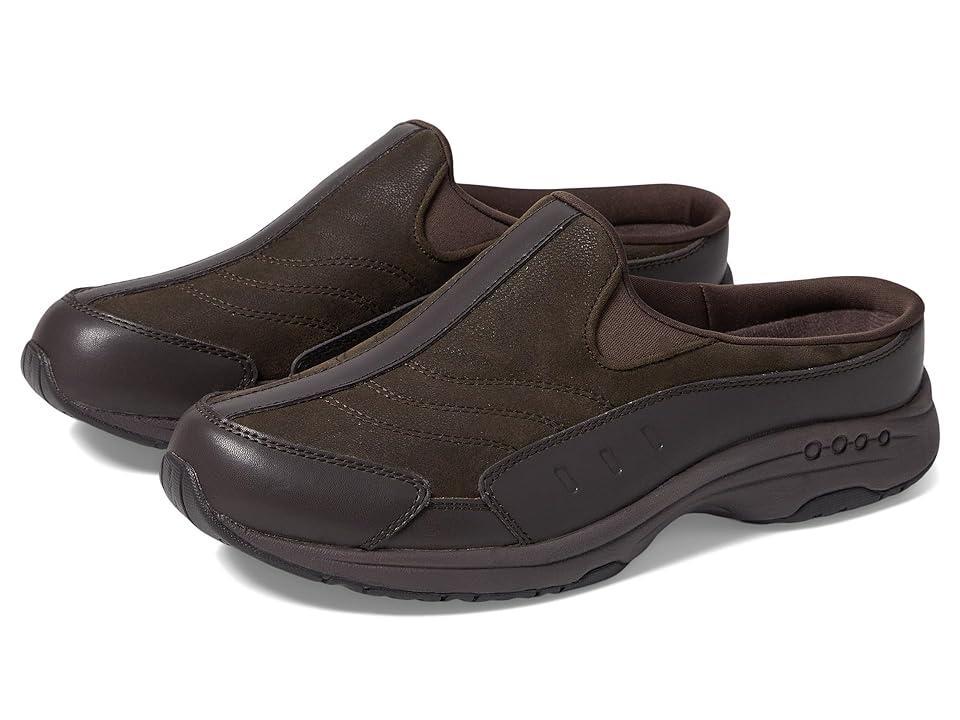 Easy Spirit Traveltime Womens Leather Mules Brown Product Image