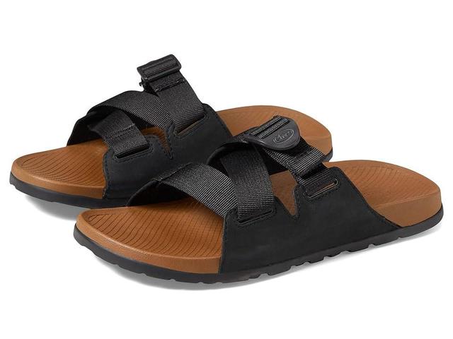 Chaco Men's Lowdown Leather Slide Black Product Image