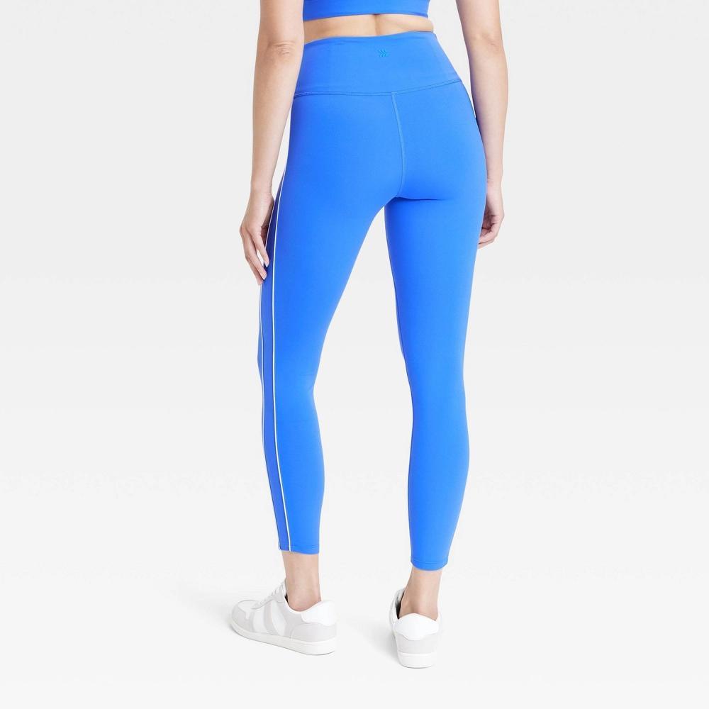 Women's Everyday Soft High-Rise Piped 7/8 Leggings - All In Motion™ Royal Blue S Product Image