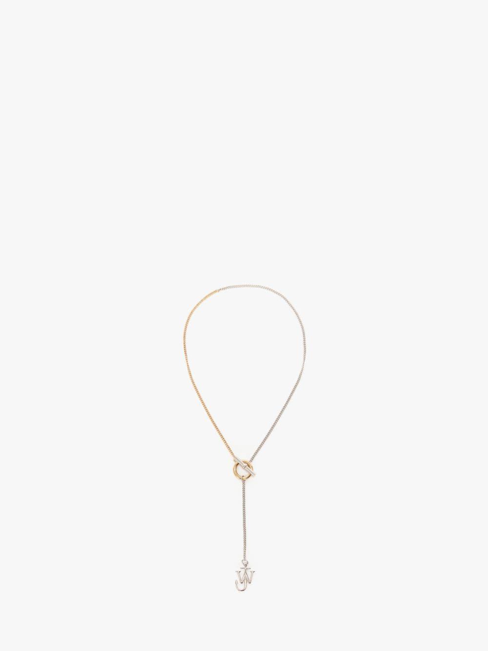 LONG NECKLACE WITH JWA ANCHOR PENDANT in gold | JW Anderson US  Product Image