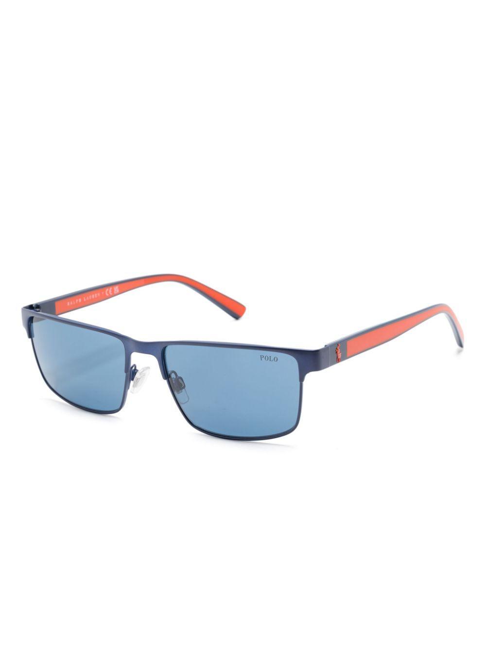 POLO RALPH LAUREN Rectangle-frame Sunglasses In Blue Product Image