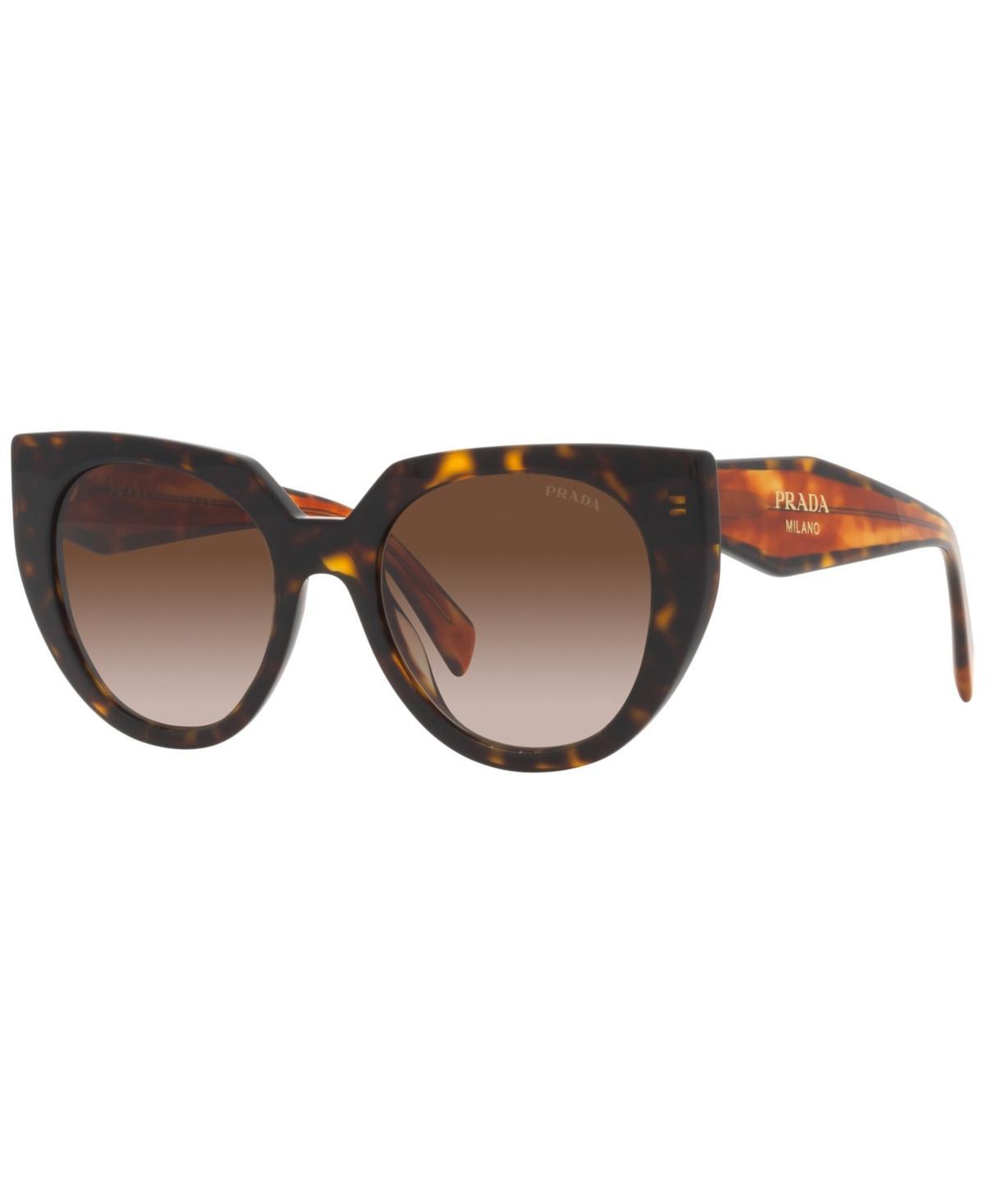 Prada Cat Eye Womens Sunglasses, Pr 14WS - BLACK/TALC Product Image