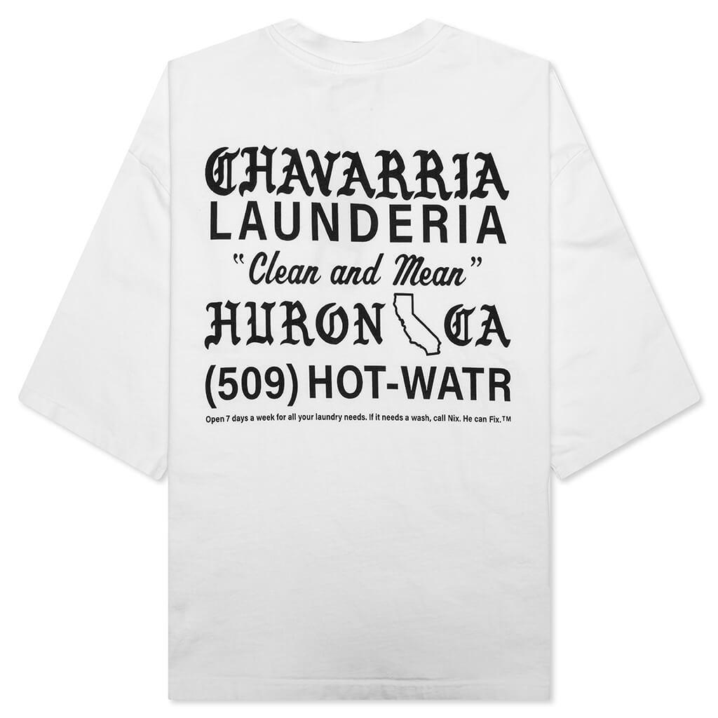 Laundromat S/S Buffalo Pocket Tee - White Male Product Image