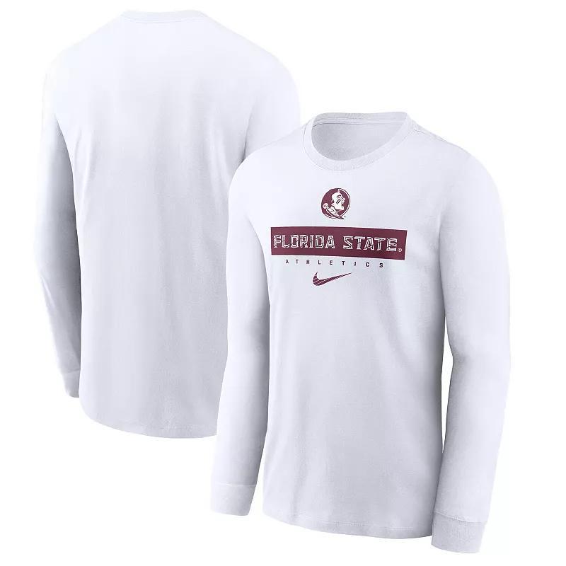 Nike Mens White Florida State Seminoles 2024 Sideline Legend Performance Long Sleeve T-Shirt Product Image