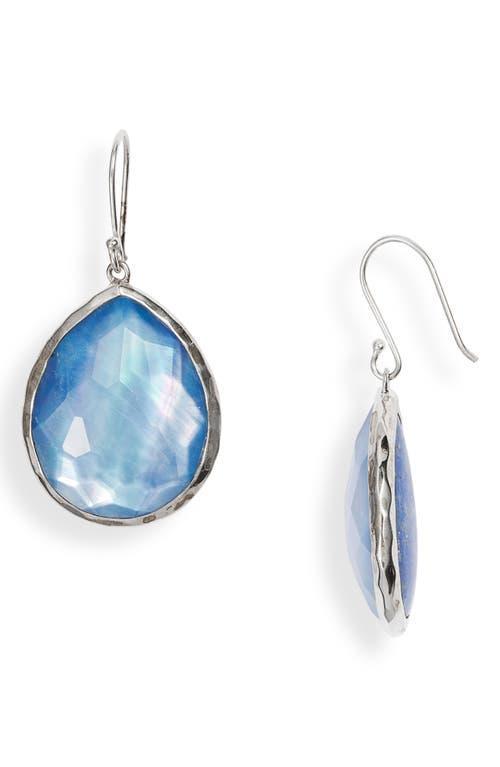 Ippolita Sterling Silver Rock Candy Mother-of-Pearl & Lapis Doublet Teardrop Earrings Product Image