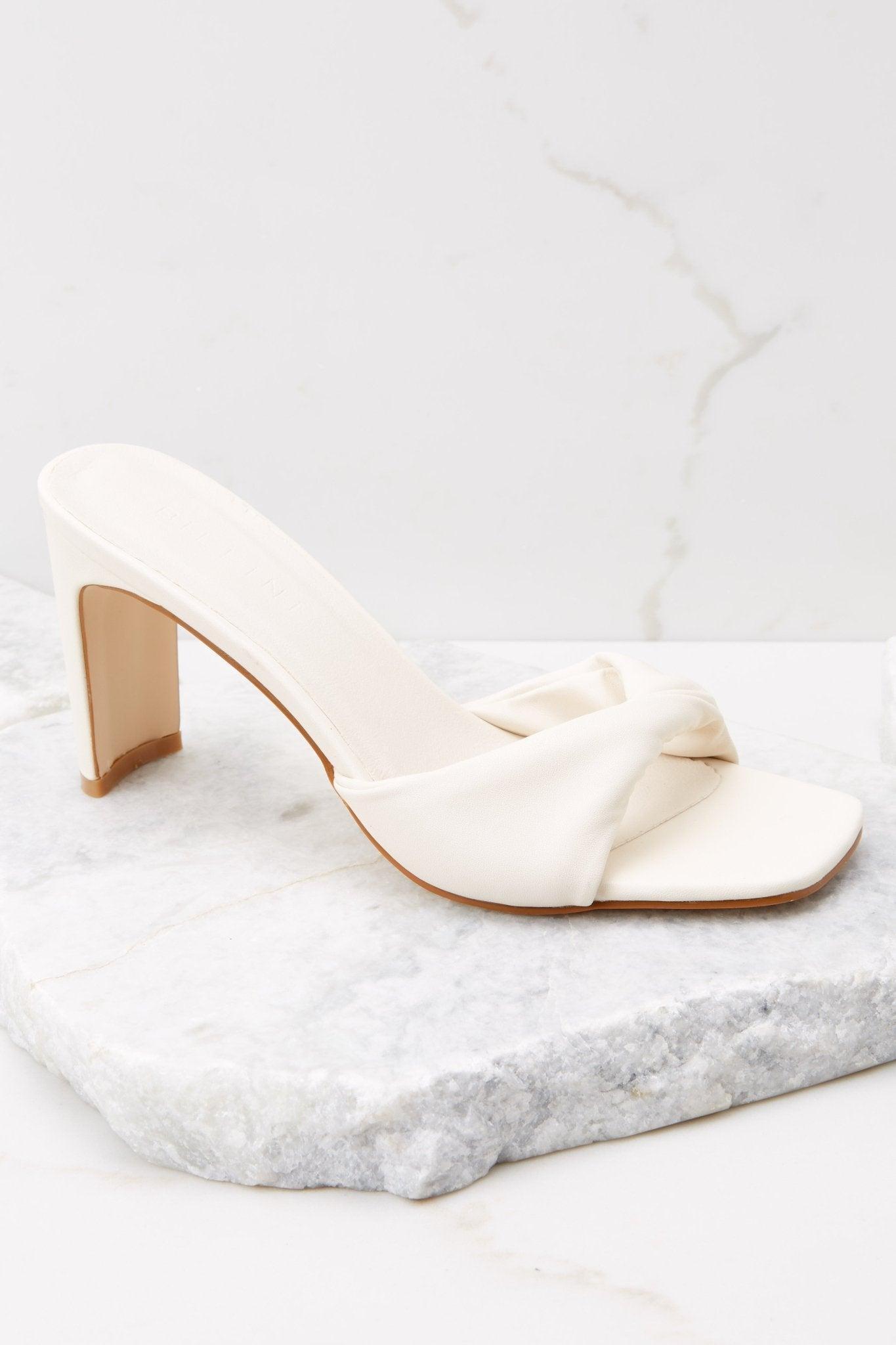 Pine Bone Heels White Product Image