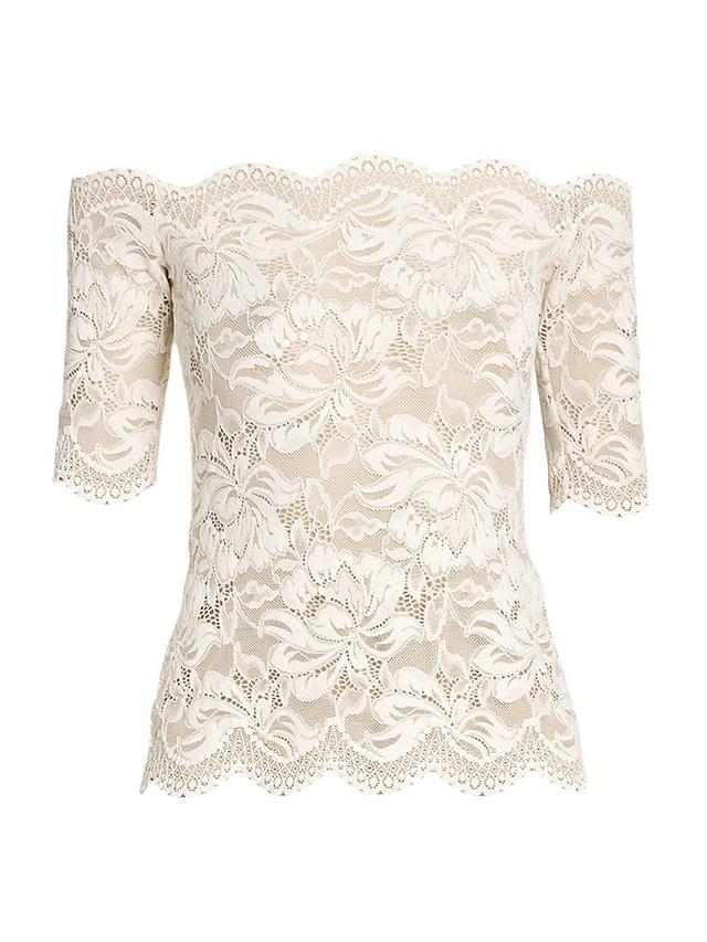 Womens Lace Off-The-Shoulder Top Product Image