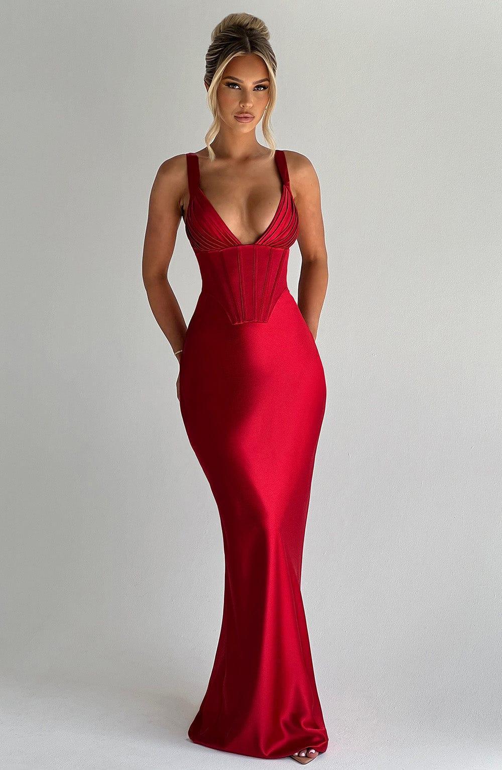 Shae Maxi Dress - Red Product Image