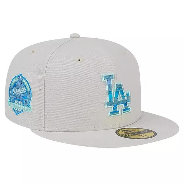 Mens New Era Khaki Los Angeles Dodgers Stone Mist 59FIFTY Fitted Hat Product Image