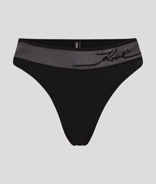 K/SIGNATURE HIGH-WAIST BIKINI BOTTOMS Product Image