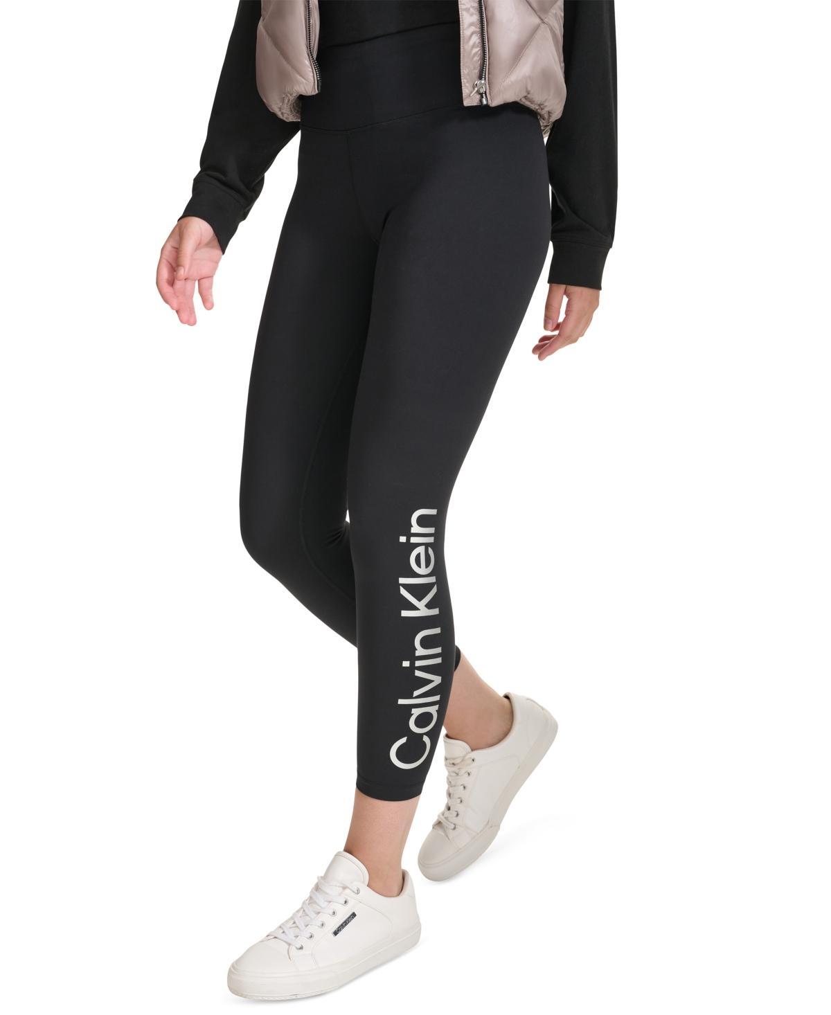 Calvin Klein Performance Womens High-Rise Logo 7/8 Leggings - Black Product Image