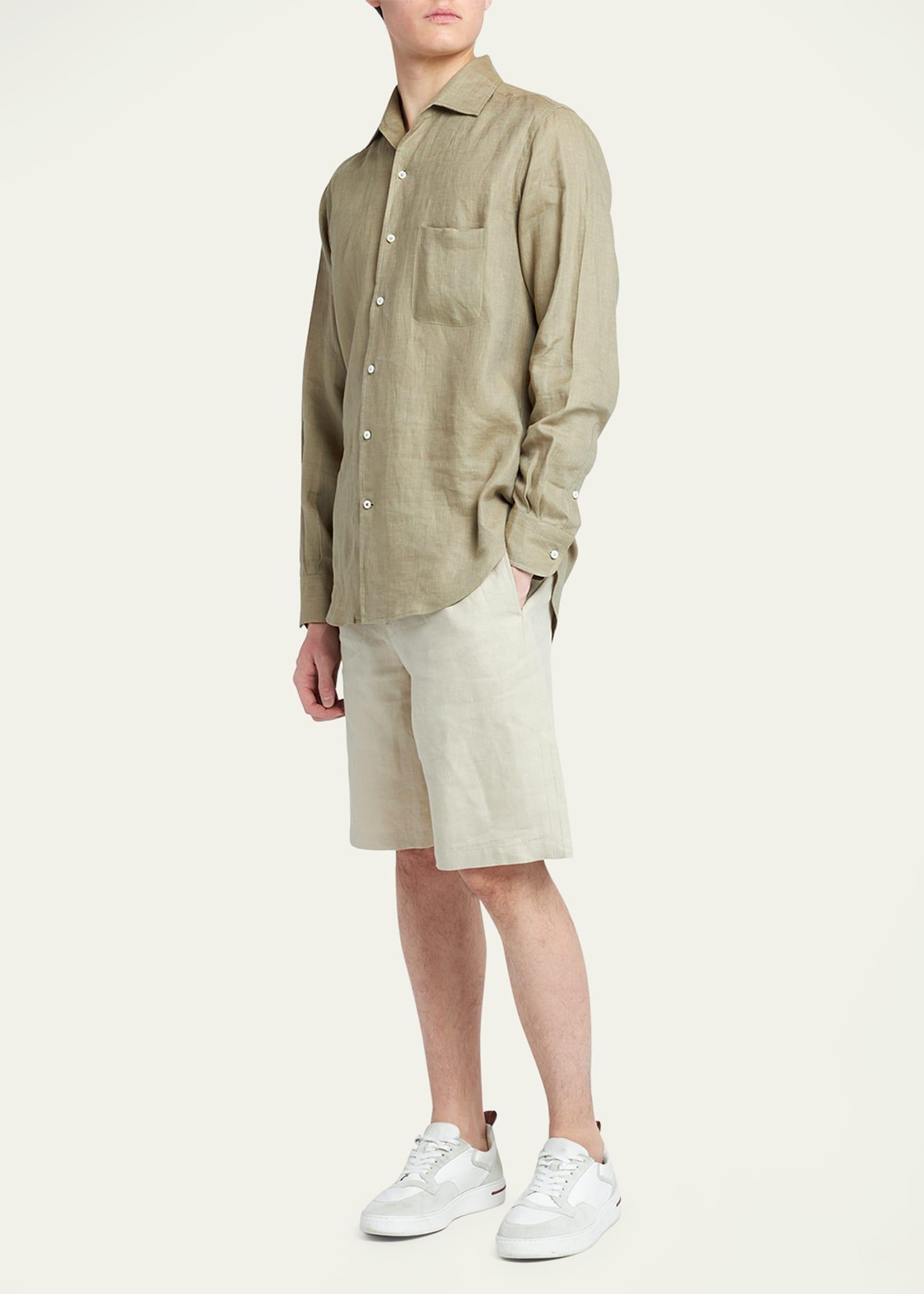 Mens Andre Long-Sleeve Linen Shirt Product Image