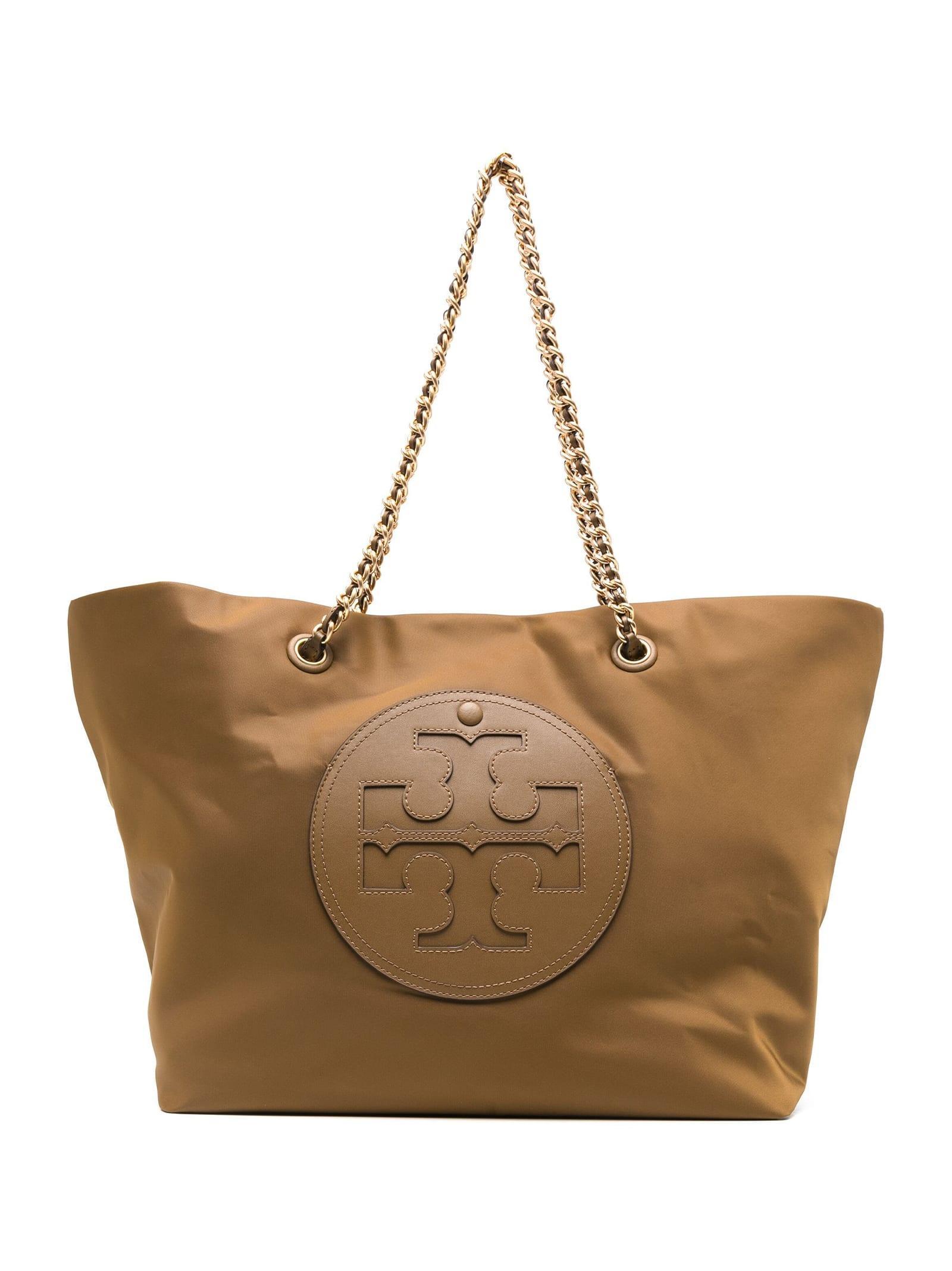 TORY BURCH Ella Recycled Nylon Tote Bag In Beige Product Image