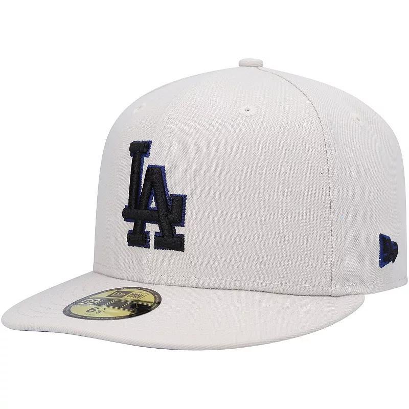 Mens New Era Khaki Los Angeles Dodgers Stone Dim Undervisor 59FIFTY Fitted Hat Beig/Green Product Image