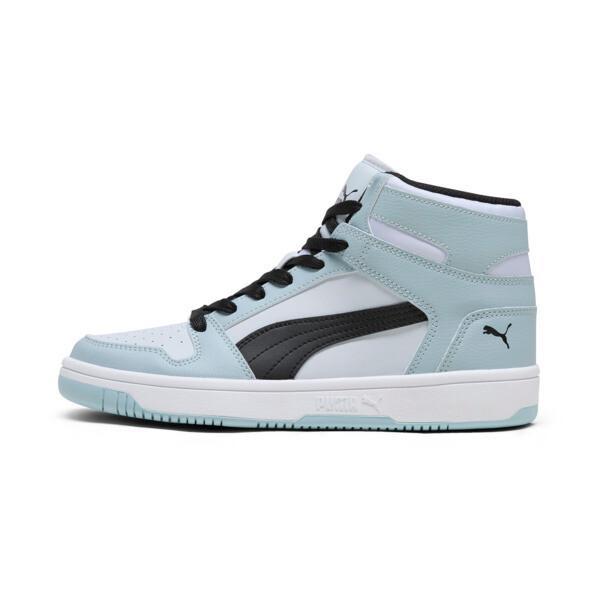 PUMA Rebound LayUP SL Women's Sneakers in Silver Mist/Black/Frosted Dew Product Image