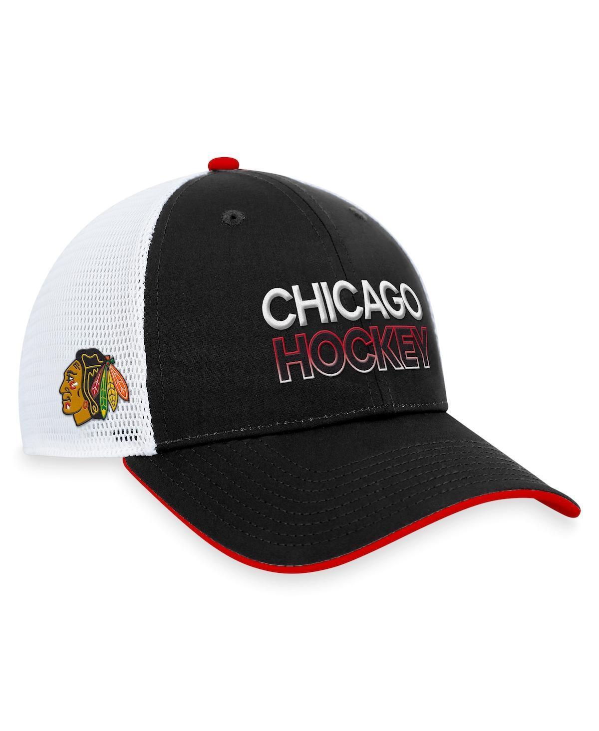 Mens Fanatics Branded Chicago hawks Authentic Pro Rink Trucker Adjustable Hat Product Image