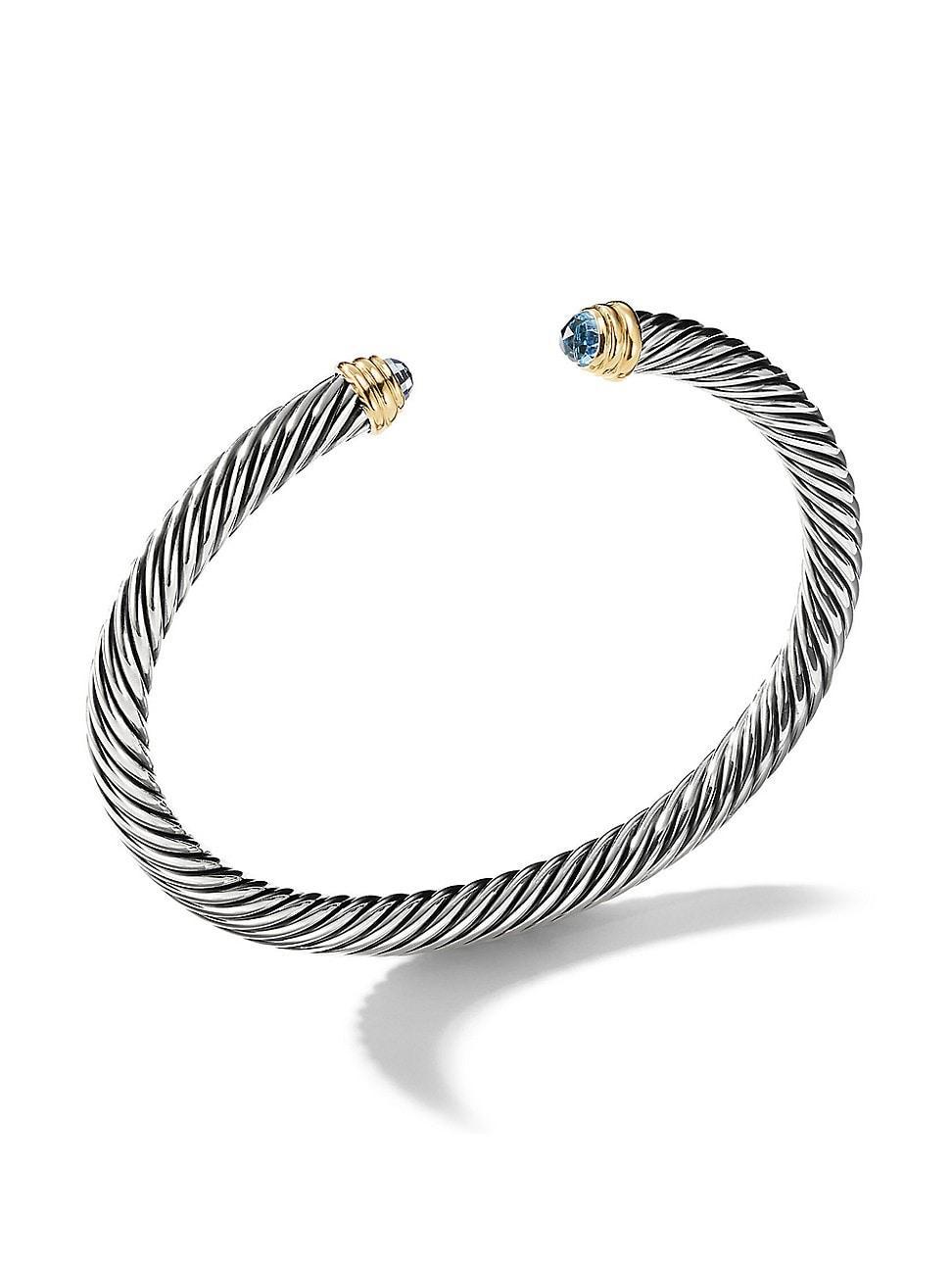 Womens Classic Cable Bracelet In Sterling Silver Product Image