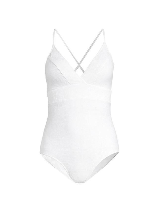 Womens Seersucker Sconset One-Piece Swimsuit Product Image