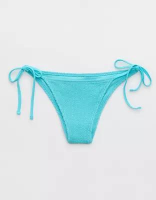 Aerie Shimmery Crinkle Cheekiest Tie Bikini Bottom Product Image