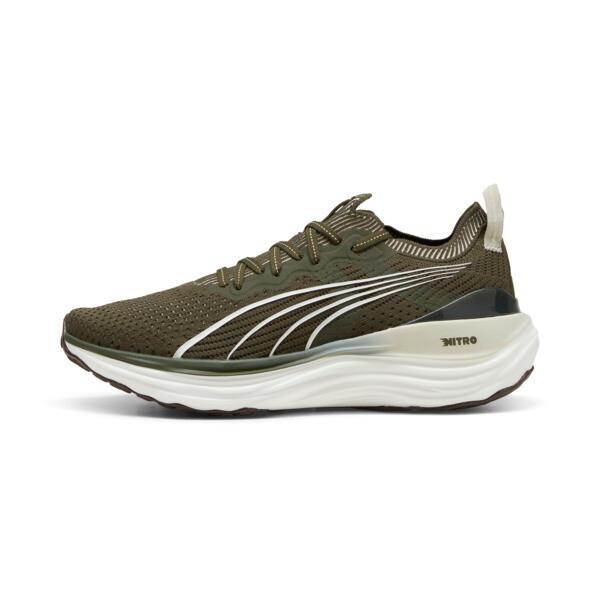 PUMA ForeverRun NITROâ¢ Knit Men's Running Shoes in Dark Olive/White Product Image