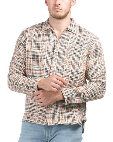 Yarn Dyed Long Sleeve Button Down Shirt for Men | Cotton Product Image