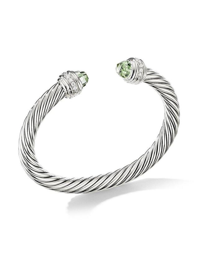 Womens Classic Cable Bracelet in Sterling Silver Product Image